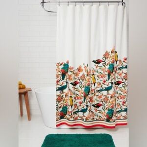 Target Opalhouse bird and floral shower curtain in excellent condition.